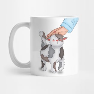 Cute Cat Loves To Be Pet Mug